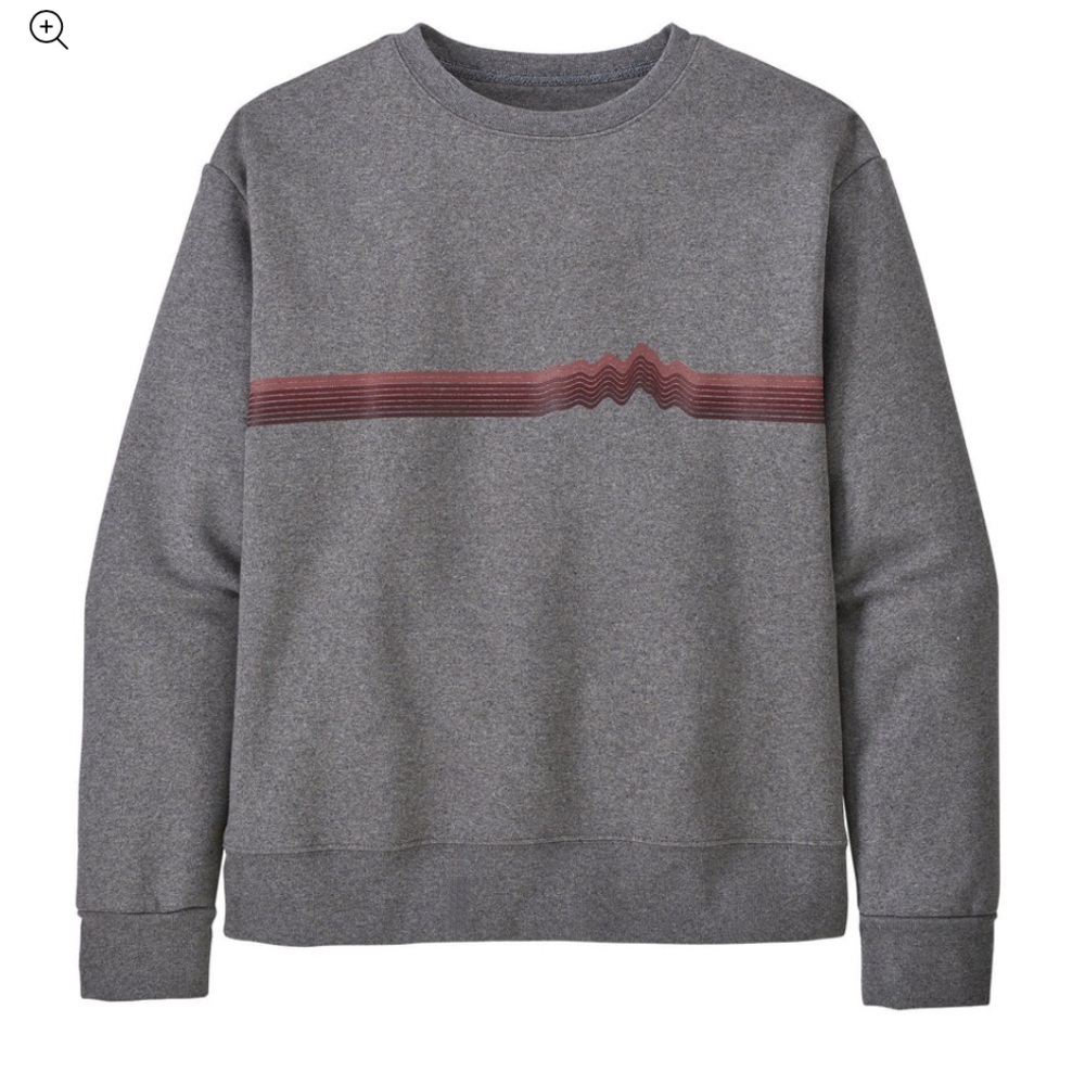 Patagonia Ridge Rise Stripe Uprisal Crew Sweatshirt -size Medium